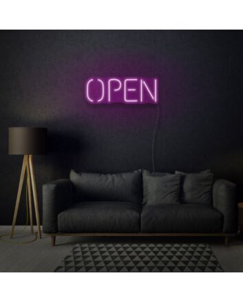 Minimalist Open Neon Sign Sleek and Simple Design for Modern Appeal