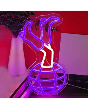 Disco Ball Cowgirl Legs Boots Neon Sign