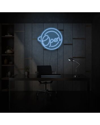 Customize Round Open Neon Universal Welcome in Circular Form
