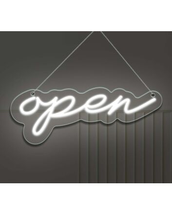 Open Neon Sign Welcoming Glow for All