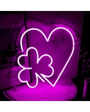 Lucky Heart Love Deco Neon Sign