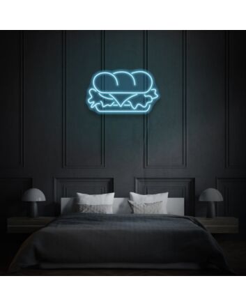 Sandwich Neon Hearty Comfort Food in Light