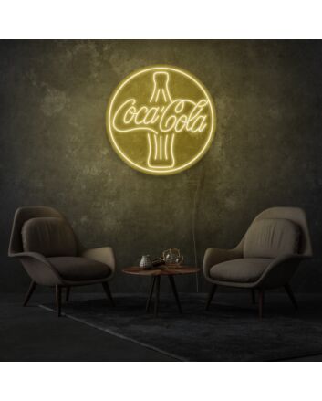 Customize Round CocaCola Neon Iconic Beverage Brand