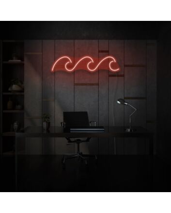 Three Waves Neon Serene Ocean Vibes