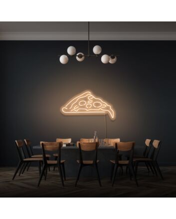 Pizza Slice Neon Celebrating a Slice of Joy