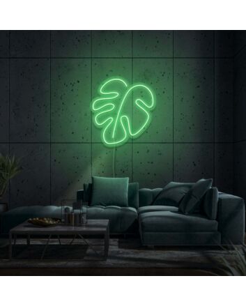 Neon Leaf Light Nature&#039;s Tranquility in Luminous Form