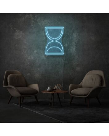 Sand Clock Neon Time Passing Elegantly