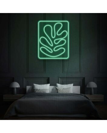 Monstera Inside Square Neon Tropical Elegance