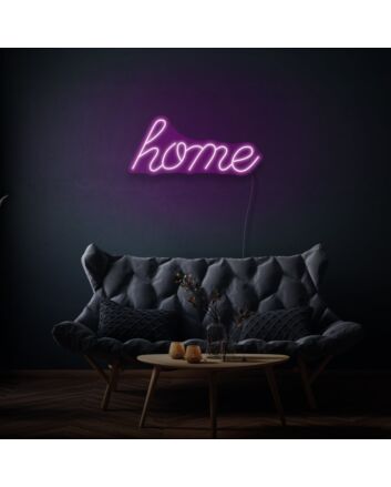 Home Cursive Neon Welcoming and Warm Atmosphere