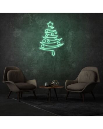 Christmas Tree Neon Celebrating Festive Joy and Tradition