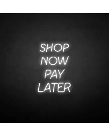 Buy now pay later neon sign