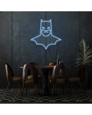 Batman Neon Art Dark Knight's Mystique in Light