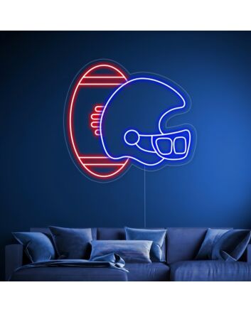 Wild West Touchdown Cowboy Football Helmet Neon
