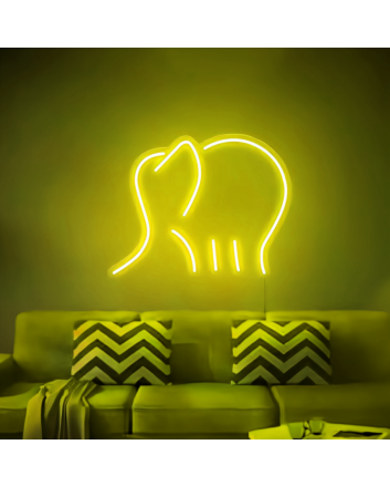Elegant Elephant Neon Light