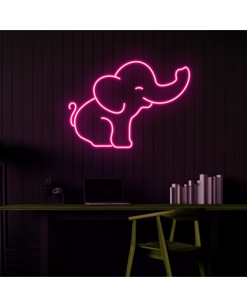 Playful Elephant Neon Lamp