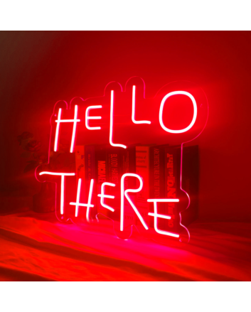 &quot;Hello There&quot; Led Neon Sign