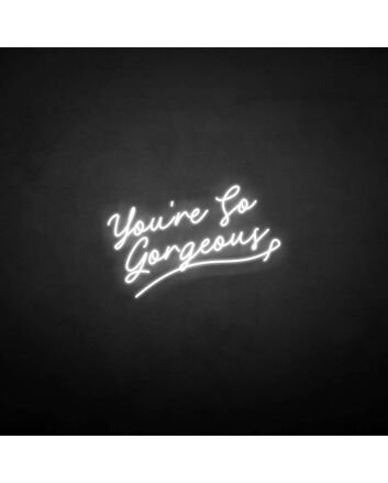 &#39;You&#39;re so gergeous&#39; neon sign