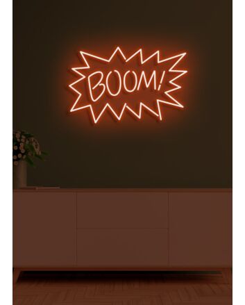Boom Neon Light Energetic and Bold Statement