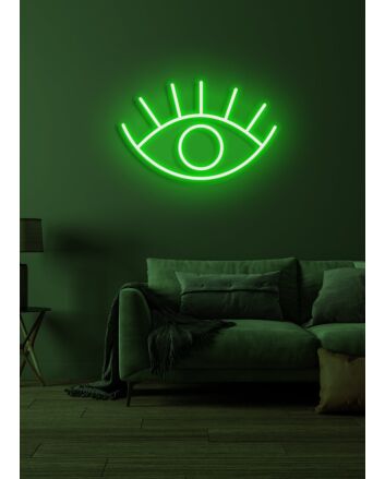 Eye Neon Gaze Deep and Insightful Illumination