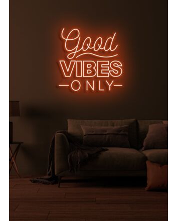 Good Vibes Only Neon Radiating Positivity and Cheer
