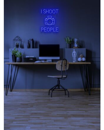 I shoot people Photographer&#039;s Neon Tribute to Capturing Moments