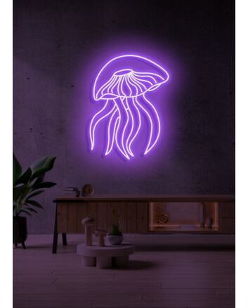 Jellyfish Neon Light Ethereal Beauty and Oceanic Calm