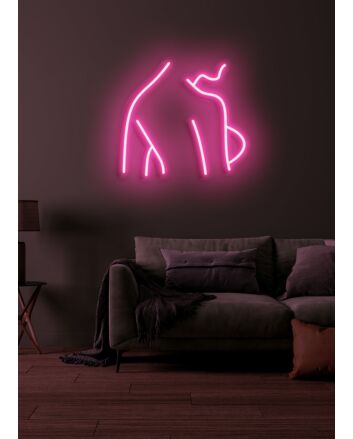 Lady LED Neon Elegance and Feminine Charm in Luminous Display
