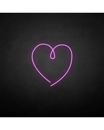 The heart of love&#39; neon sign
