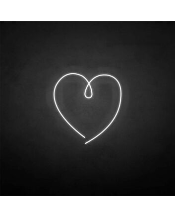 The heart of love&#39; neon sign