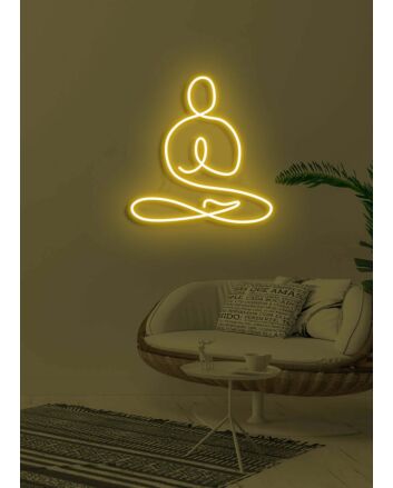 Yoga Calming Neon for Mindful and Spiritual Practice