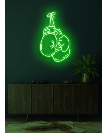 Boxing Gloves Neon Fighting Spirit Illuminated
