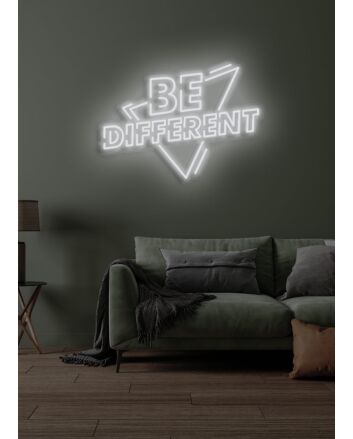 Be Different Neon Encouragement to Embrace Individuality