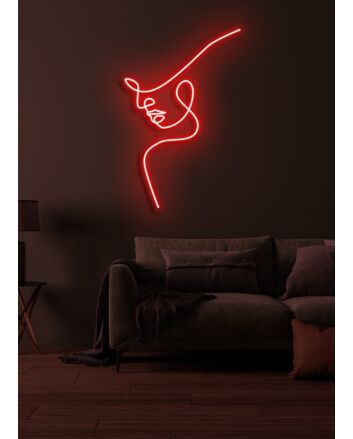 One Line Neon Skilt Minimalist Neon for Sleek and Modern Decor