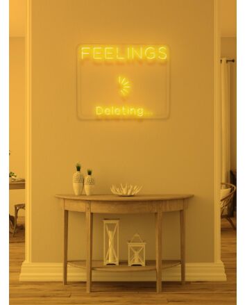 Feelings Delete Playful Neon for Letting Go of Negativity