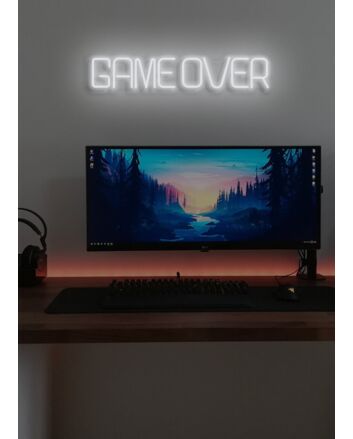 Game Over Neon The Classic End-Game Phrase in Bright Lights