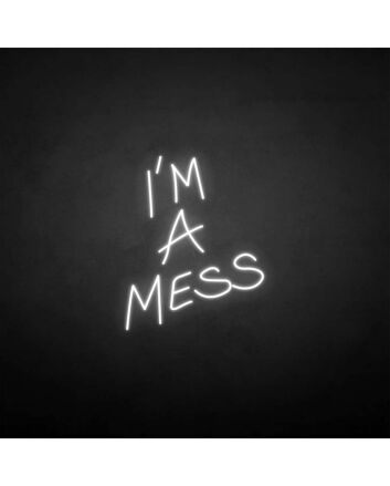 &#39;I&#039;m a mess&#39; neon sign