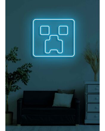 Square face Neon Abstract Artistic Piece, Adding a Contemporary Touch