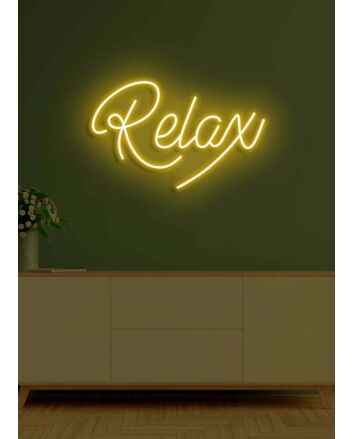Relax Neon Gentle Reminder to Unwind and Take It Easy in a Soothing Glow
