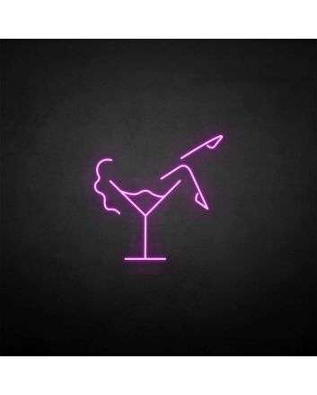 Woman in a cup&#39; neon sign