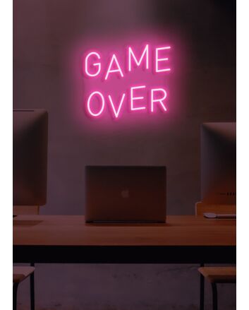 Game Over Neon Sign Off for the End of a Challenge