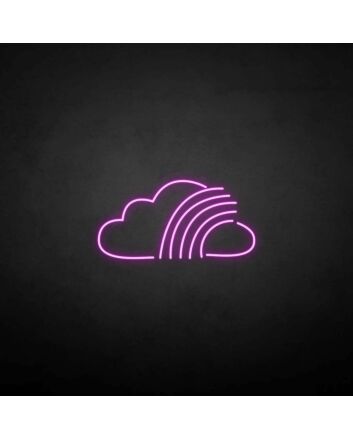 &#39;Cloud with rainbow&#39; neon sign