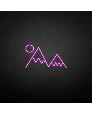 &#39;Sunset and mountain&#39; neon sign