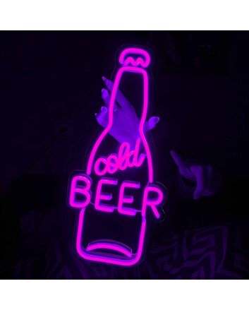 Customize Cold Beer Neon Refreshment on Tap