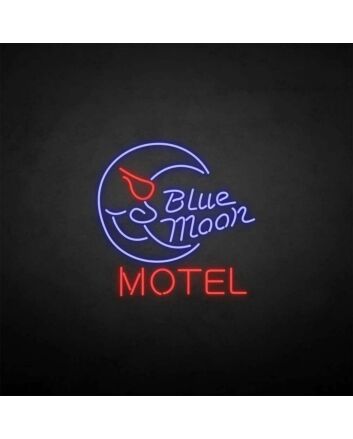 Customize Blue moon motel&#39; neon sign