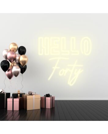 Hello Forty Welcoming a New Era in Neon Style