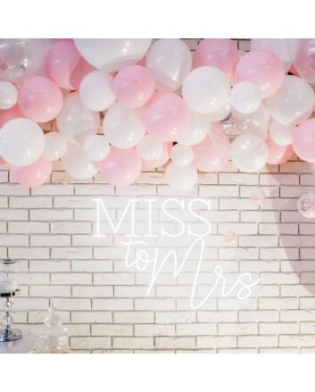 Miss to Mrs Bridal Transition Beautifully Lit in Neon