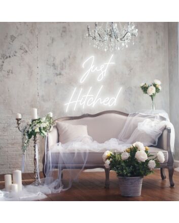 Just Hitched Joyous Neon Celebration for Newlyweds