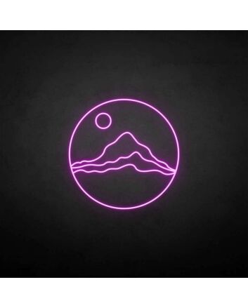 Sunset and Mountain2 neon sign