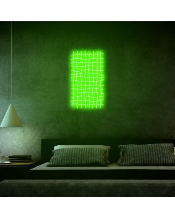 Wavy Trippy Net Psychedelic Neon Art for Modern Spaces