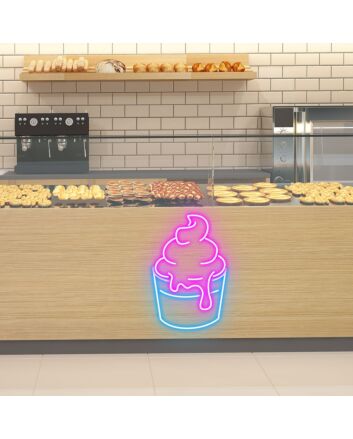 Original Ice Cream Cup Classic Neon Sign for Ice Creameries